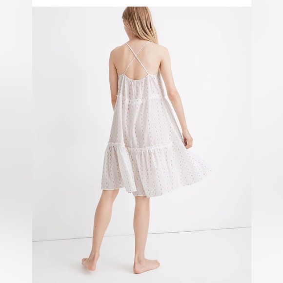 MADEWELL Tiered Cover-Up Dress in Rainbow Clipdot - Picture 3 of 13